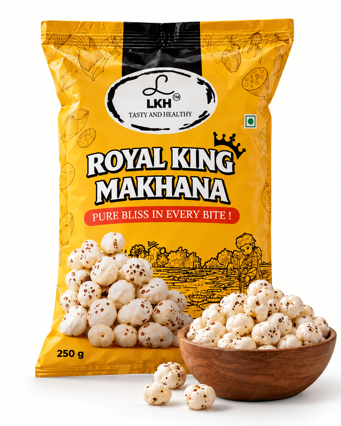 Royal King Makhana snack showcase